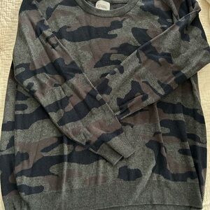Stitches Women's Camouflage Scoop Neck Sweater